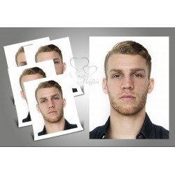 6 fotografías tamaño pasaporte color o blanco y negro