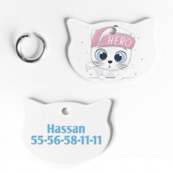 Placa de Identificación personalizada para gatitos