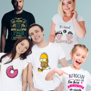 Playeras personalizadas para toda la familia
