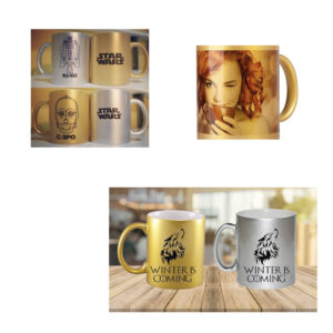 Taza Satinada Color Oro 11 oz