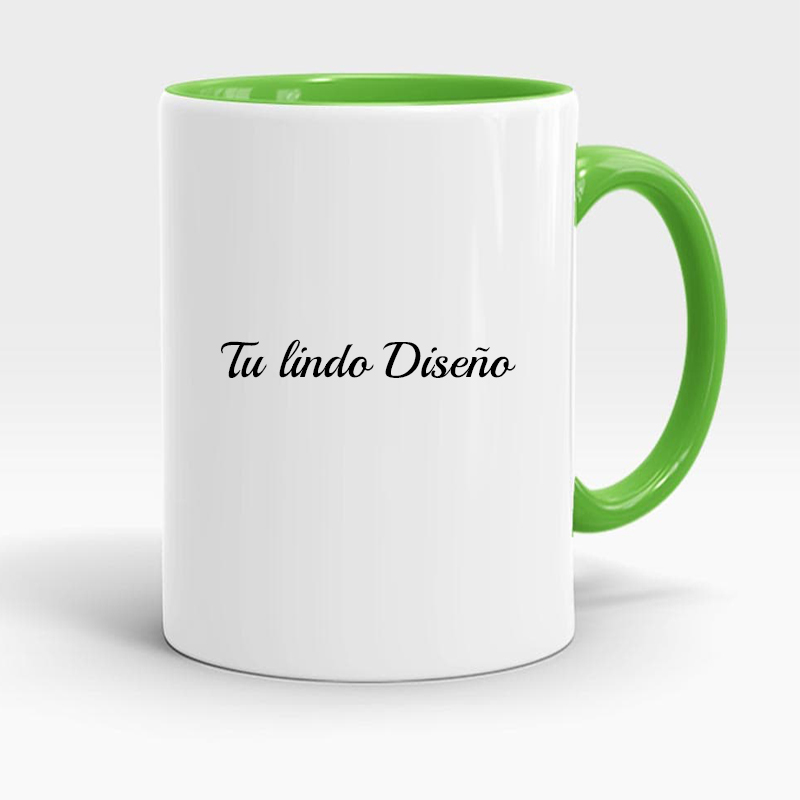Taza fondo y asa de color 15oz